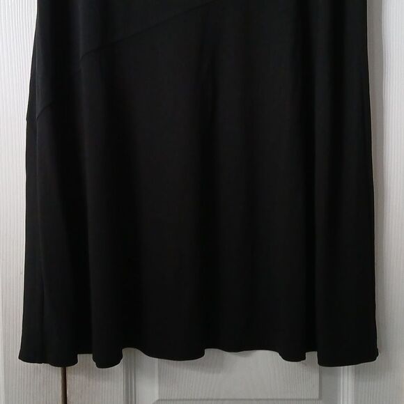 Liz Claiborne black pull on business casual a line full skirt Sz L - Picture 2 of 9